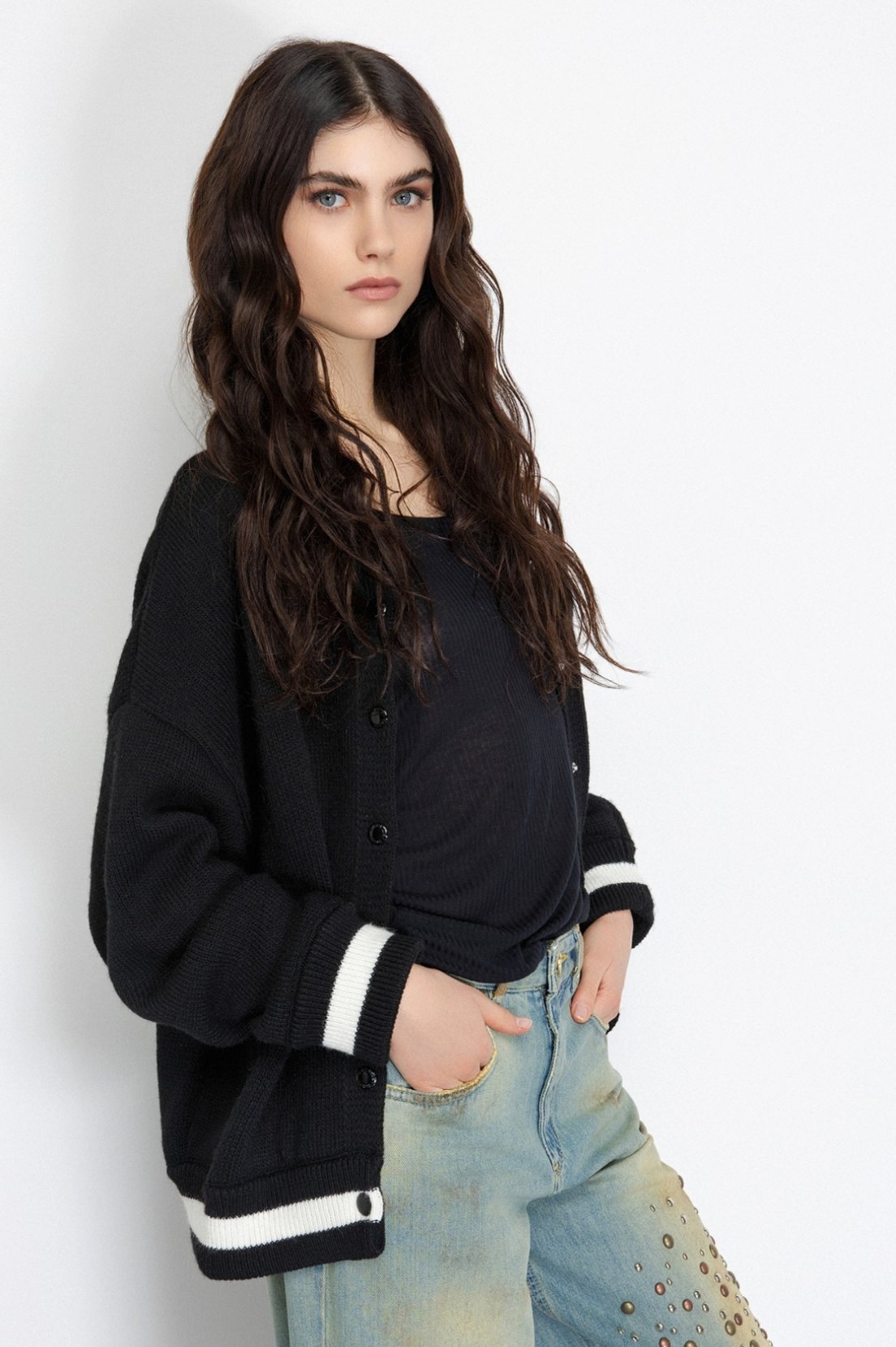 Cardigan GAELLE PARIS In Maglia Con Applicazioni Sul Retro