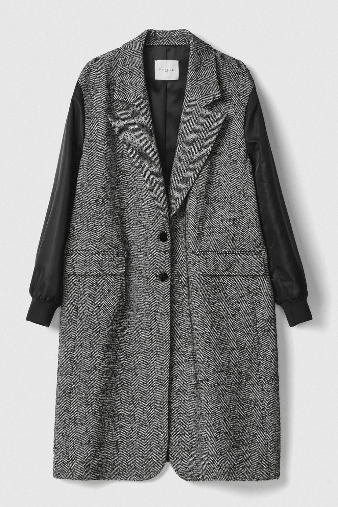 Cappotto GAELLE PARIS Over Lungo In Panno E Maniche In Nylon