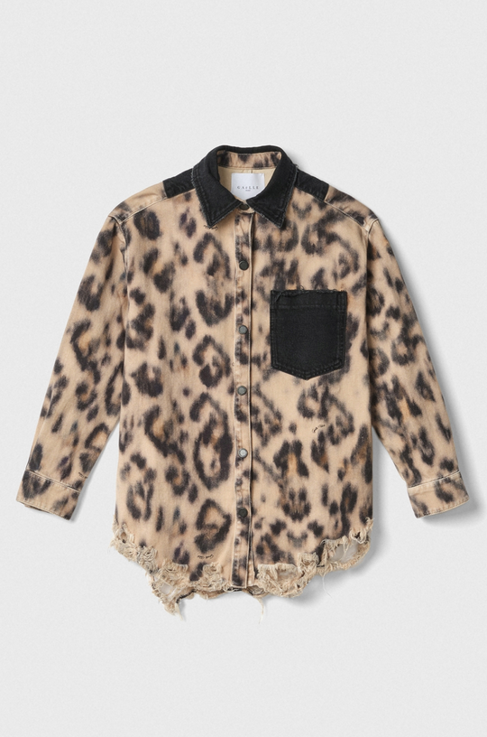 Camicia GAELLE PARIS In Denim Stampata Con Rotture Sul Fondo