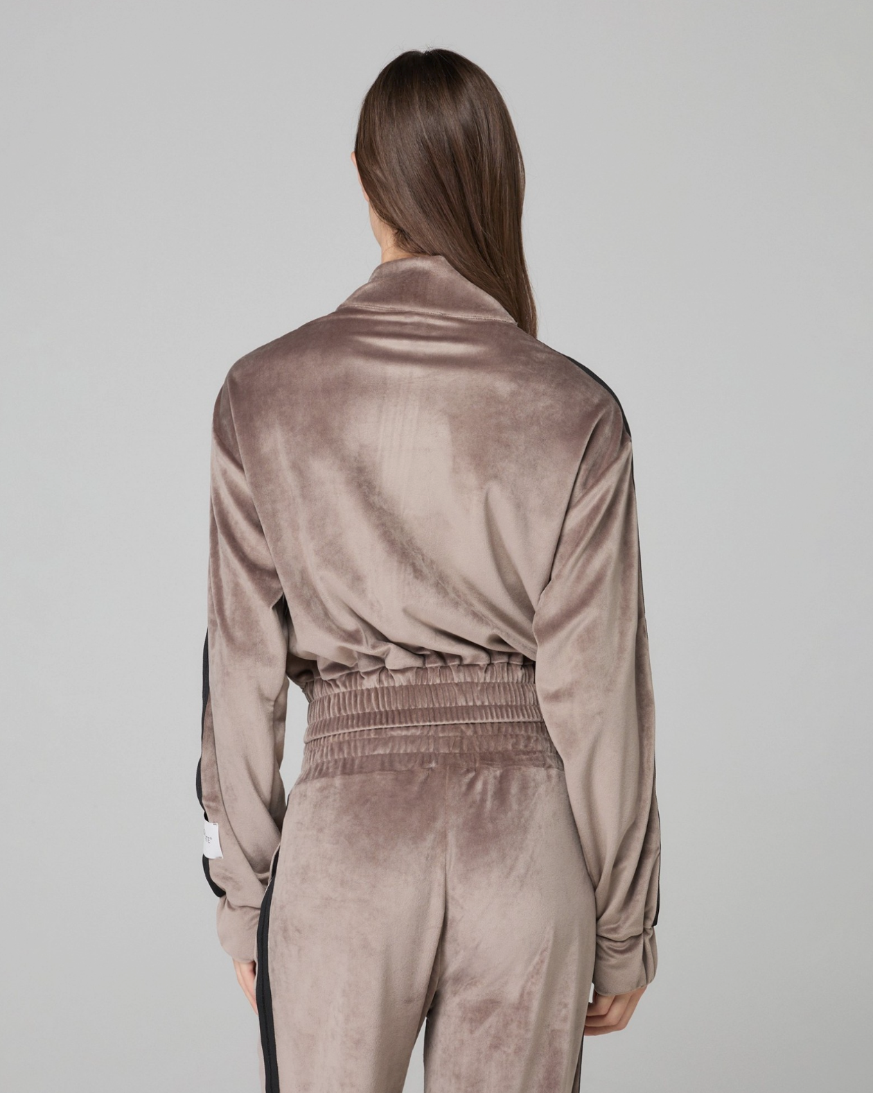 Felpa HINNOMINATE Full Zip In Ciniglia Con Banda In Lurex