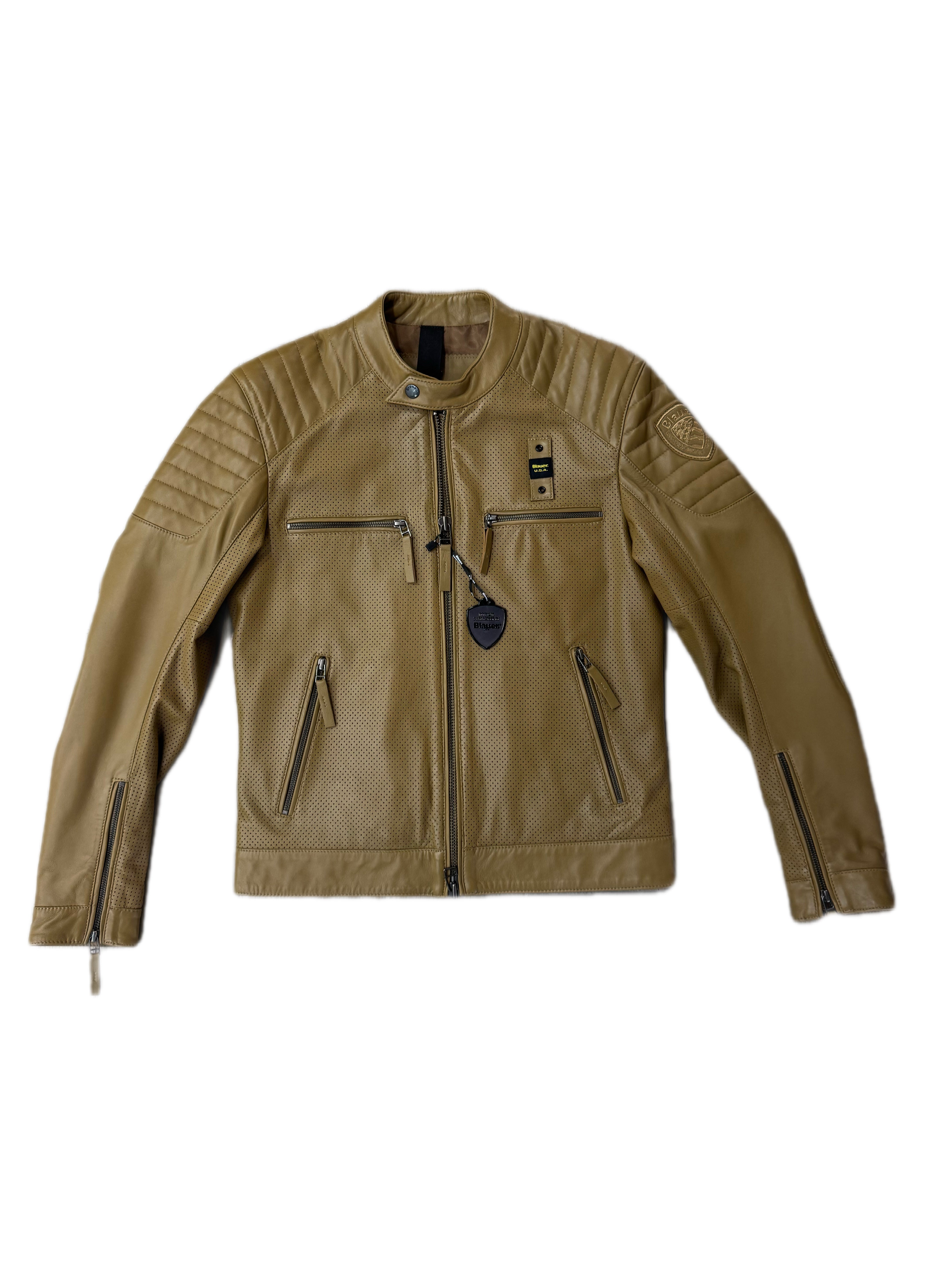 Giubbetto BLAUER CROSSLAND in pelle traforata