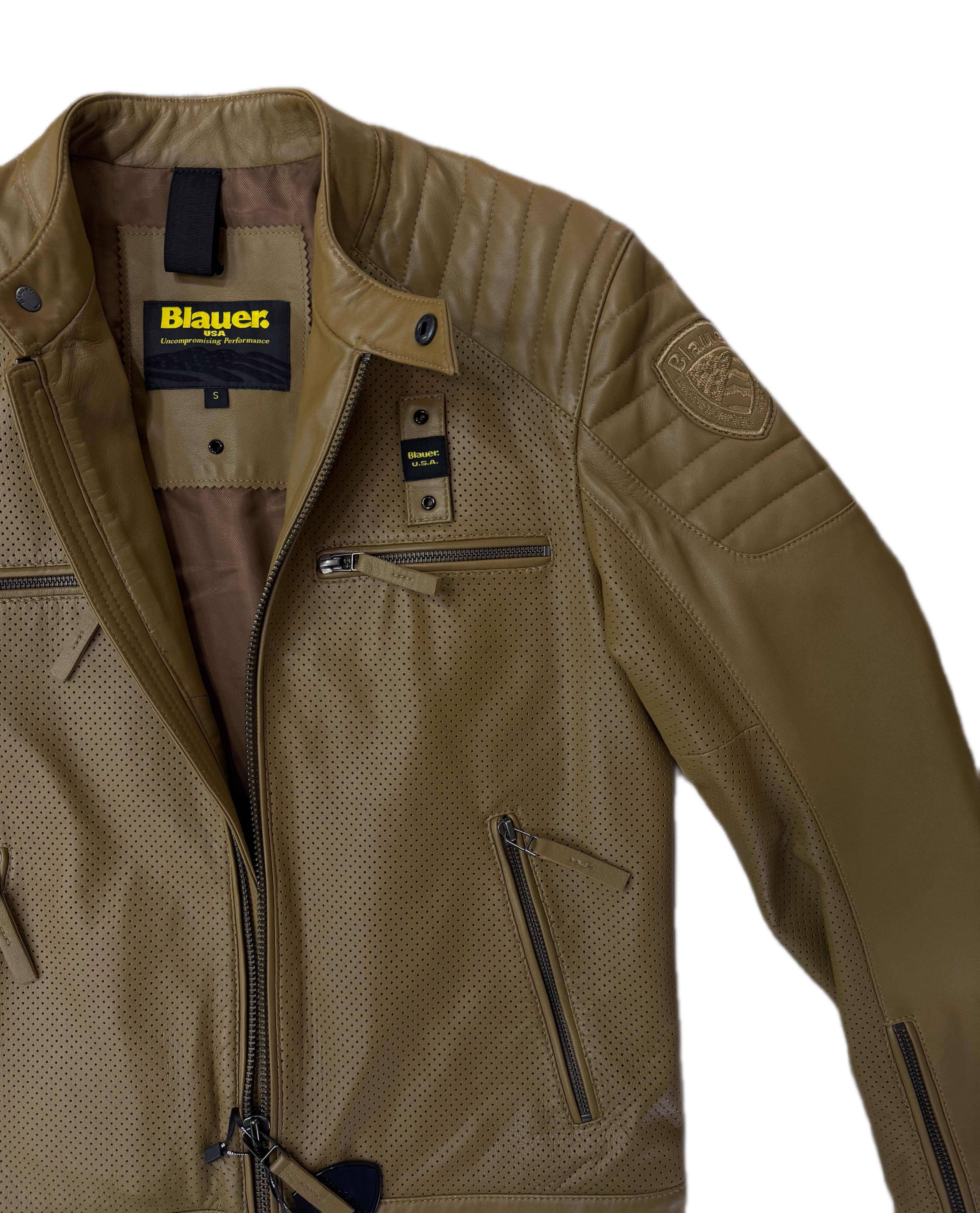 Giubbetto BLAUER CROSSLAND in pelle traforata