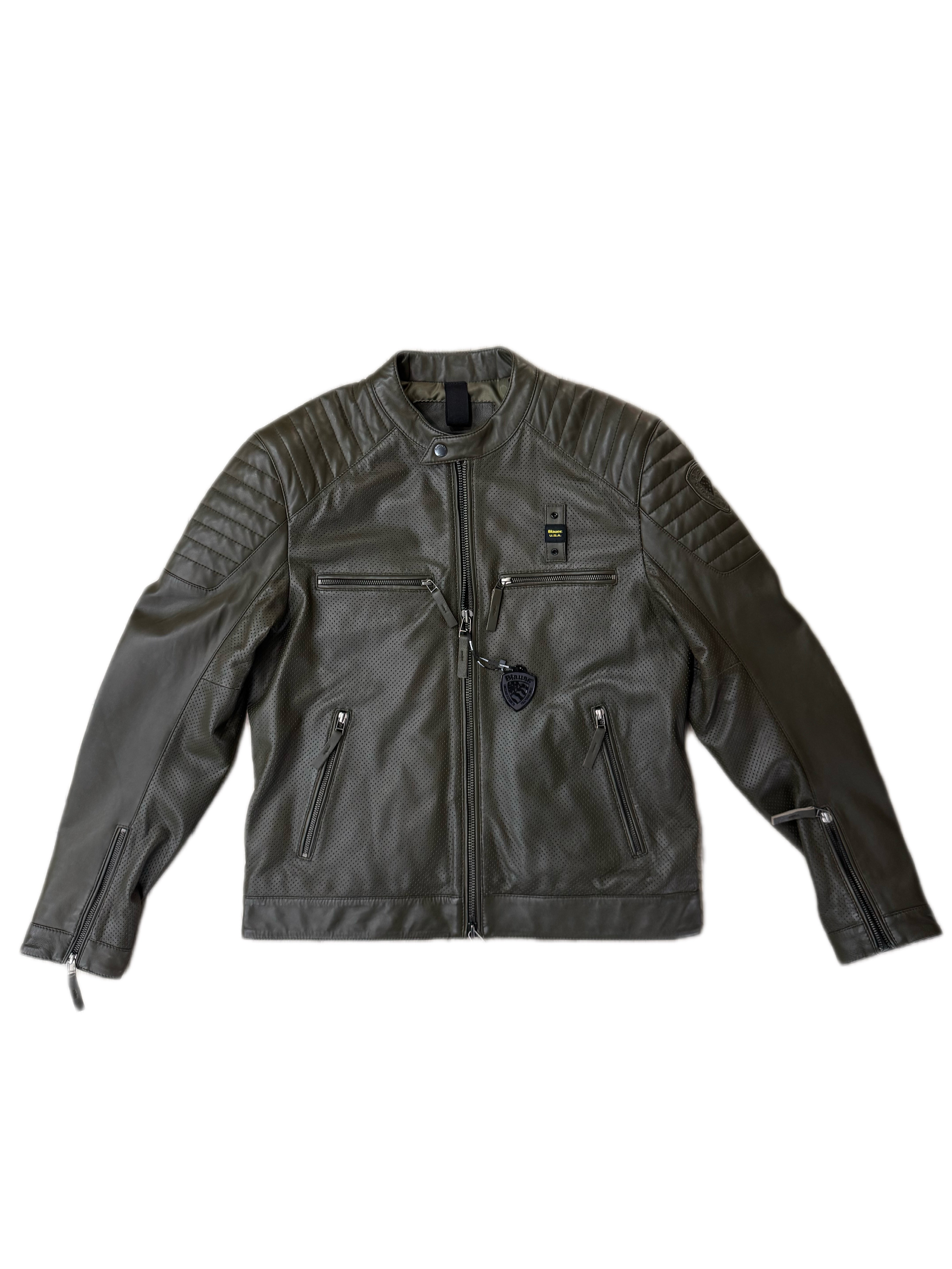 Giubbetto BLAUER CROSSLAND in pelle traforata