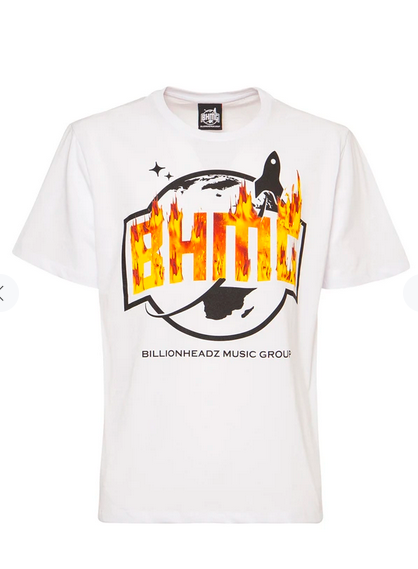 T-shirt BHMG con stampa logo fiamme