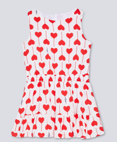 Vestito LIU JO ecosostenibile con cuori KIDS