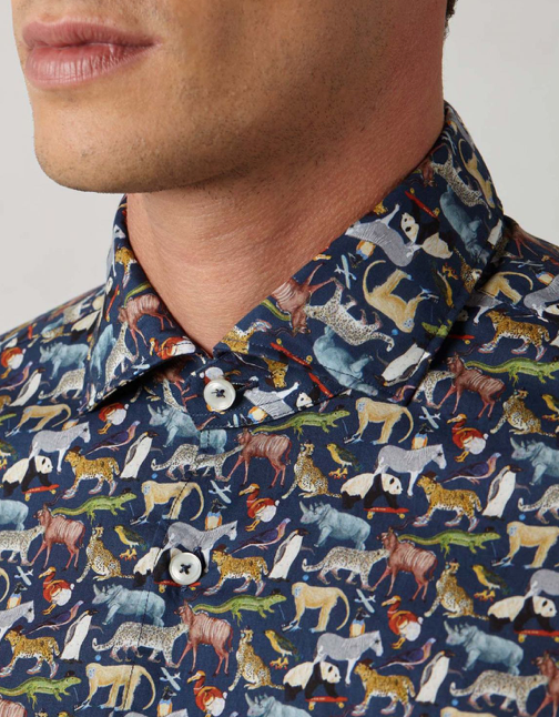 Camicia XACUS con stampa animali
