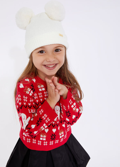 Cappello LIU JO KIDS in maglia con pon pon