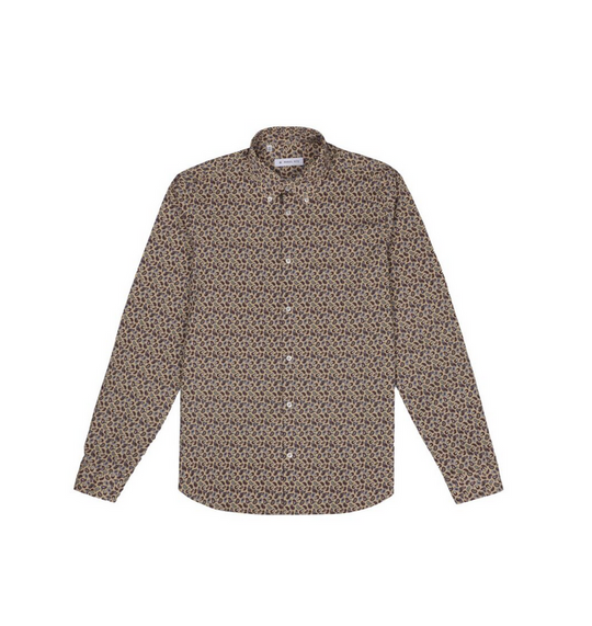 Camicia MANUEL RITZ lavata slim stampa paisley cotone stretch