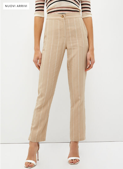 Pantaloni LIU-JO a righe in misto lino