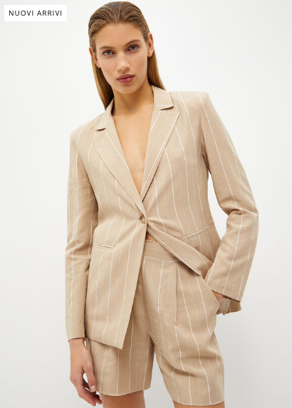 Blazer LIUJO a righe in misto lino