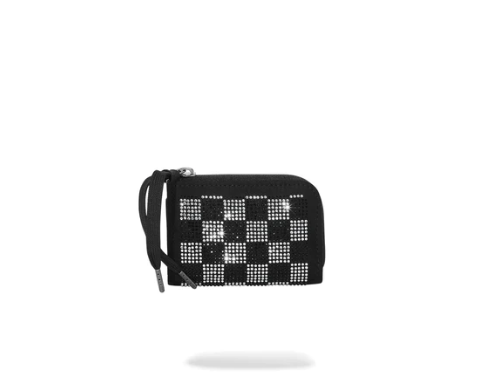 PORTAFOGLIO PICCOLO SPRAYGROUND TRINITY CHECKERED WALLET NERO