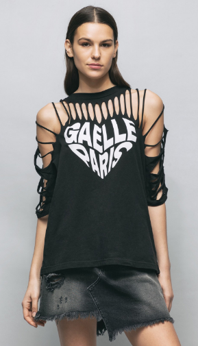 T-shirt GAELLE PARIS con tagli GBDP16950