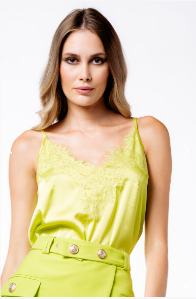 Top NO SECRET in raso e pizzo